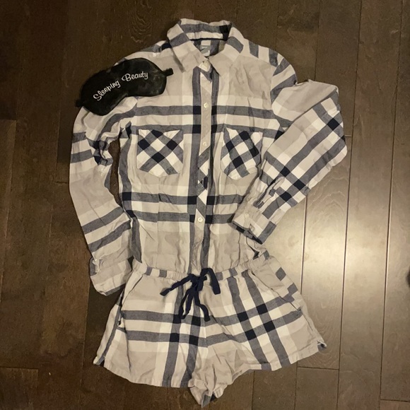 Flannel romper PJS - Picture 3 of 6